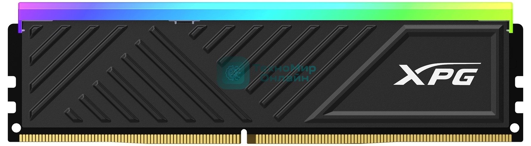 Оперативная память XPG Spectrix D35G RGB, DDR4, 16GB (1x16GB), 3200MHz, CL16, DIMM, с радиатором, RGB, черный
