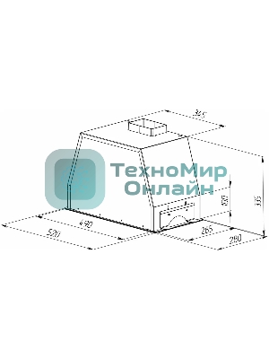 Вытяжка встраиваемая Zigmund & Shtain K 014.5 X бежевый, 52 см, 1100 куб. м/ч, 62 дБ
