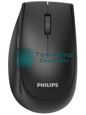 Мышь беспроводная Philips SPK7627 черный, 1600 dpi, радиоканал, Bluetooth, USB, кнопки - 5