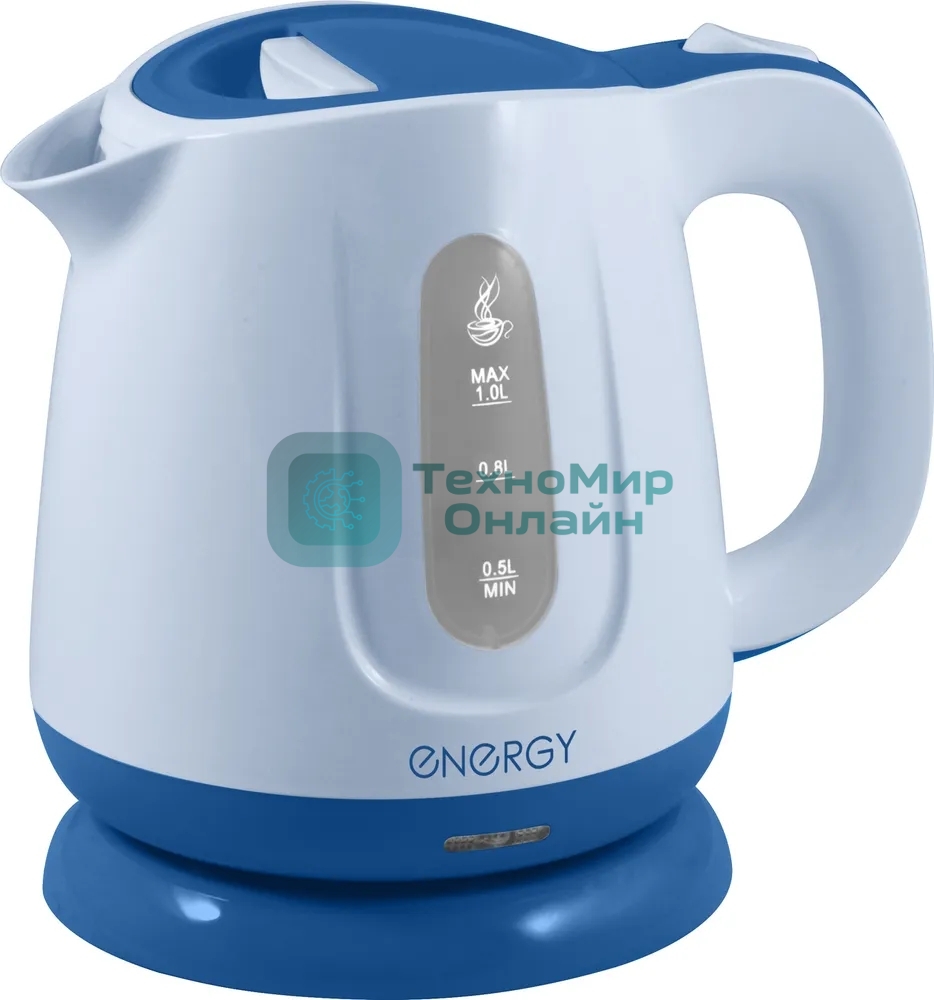 Чайник электрический Energy E-234 1 л, диск синий
