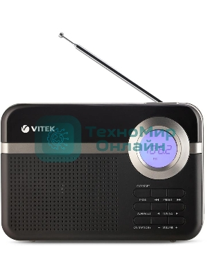 Радиоприемник Vitek VT-3592 (BK) Тип батареек UM-2/С. Выходная мощность 1 вт.