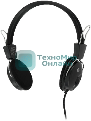 Проводные наушники Oklick HS-M200 черный, накладные, Jack 3.5 мм