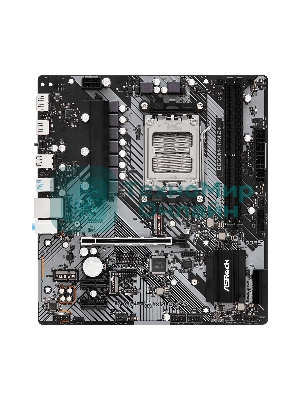 Материнская плата ASRock B650M-H/M.2+, AM5, AMD B650, 2xDDR5, 4xSATA, 2xM.2, 1xPCIe 4.0 x16, 1xDP, 1xHDMI, 1x1Gb LAN, 2xUSB 2.0, 3xUSB 3.2 Gen 1, 1xUSB-C, 3x3.5 мм, 7.1, Micro-ATX