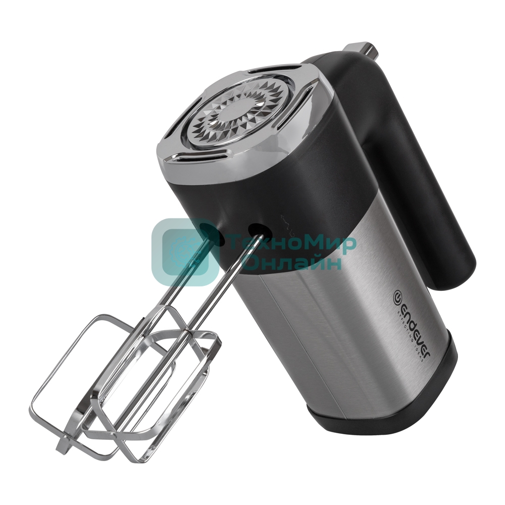 Миксер ручной Endever Sigma-08 черный/стальной, 500 Вт, 2 насадки, 5 скоростей