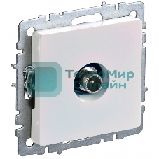 Розетка телевизионная проходная IEK BRITE РТВ10-0-БрЖ жемчуг
