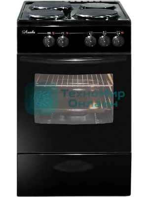 Плита электрическая Лысьва ЭП 301 СТ черный, конфорок 3 электрических, духовка 57 л, 50 см x 84 см x 60 см