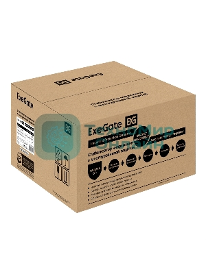 Стабилизатор напряжения ExeGate Expert Turbo AST-10000 (10000ВА, вход 80-260В, цветной дисплей, выход 220В±8%, КПД 98%, 5 уровней защиты, задержка, усиленный метал. корпус, 2*Schuko+клем.колодка, RTL)