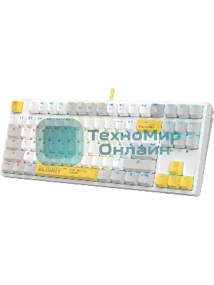 Клавиатура проводная A4Tech Bloody S87 Energy (S87 USB ENERGY WHITE) USB белый/желтый