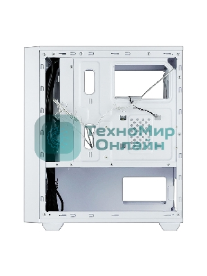 Корпус Ginzzu CL640 mATX FAN 4*12FRGb передняя панель Сетка Белый