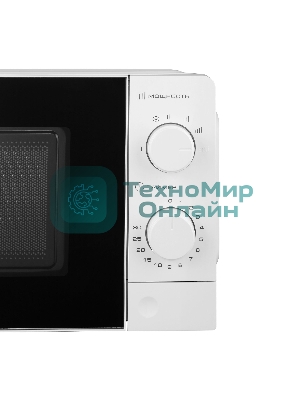 Микроволновая печь WILLMARK WMO-202MW белый, 20 л, 700 Вт, переключатели - поворотный механизм