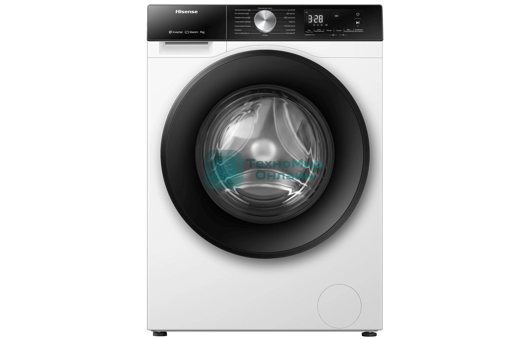 Стиральная машина Hisense WF3S7021BWU белый, загрузка фронтальная 7 кг, 1200 об/мин, класс A+++