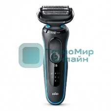 Электробритва Braun 51-M1000s черный/голубой