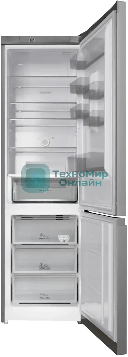 Холодильник Hotpoint HT 6200 S серебристый двухкамерный 240/83л морозилка снизу, No Frost