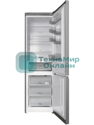 Холодильник Hotpoint HT 6200 S серебристый двухкамерный 240/83л морозилка снизу, No Frost
