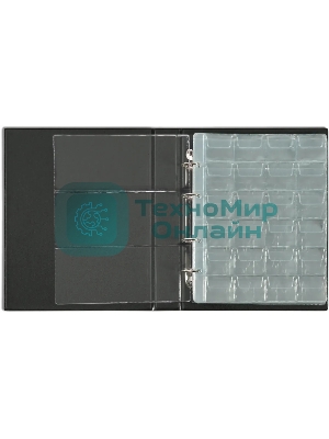 Папка на 4-х кольцах Silwerhof Кляссер верт. ПВХ 0.6мм, коричневый