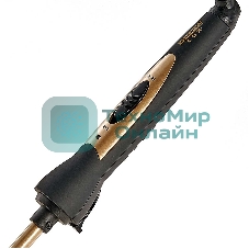 Щипцы для завивки волос DELTA LUX DL-0637 черный/золотой, 10 мм, 180 °C, 1 режим