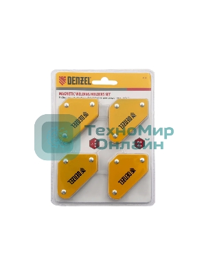 Набор из 4 магнитных фиксаторов для сварочных работ Denzel