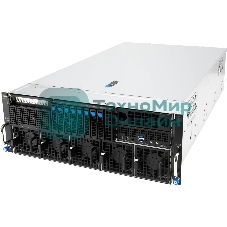 Серверная платформа ASUS ESC8000A-E13P, 4U, 2x SP5 (LGA 6096),24x DDR5 6400, 8x 2.5'' hsb NVME, up to 14x PCIe*, 2x M.2 22110 NVME, 1x 2-port 10Gbe RJ-45 Intel 710 LAN, up to 8 dual-slot GPUs, 3+1 3200W