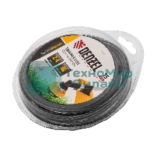 Леска для триммера Denzel двухкомпонентная зубчатый квадрат, 2,4мм х 15м, блистер EXTRA CORD