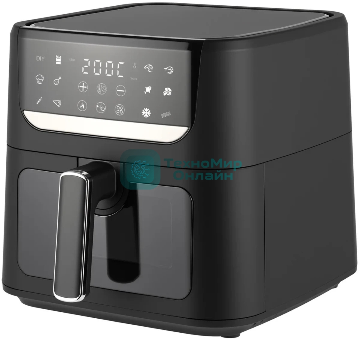 Аэрогриль TopDevice TDA601 черный, 1500 Вт, 6 л, сенсор, 12 программ