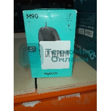 (Поврежденная упаковка) Мышь проводная Logitech M90 черный (USB, оптическая, 1000dpi, 2but) (910-001795)