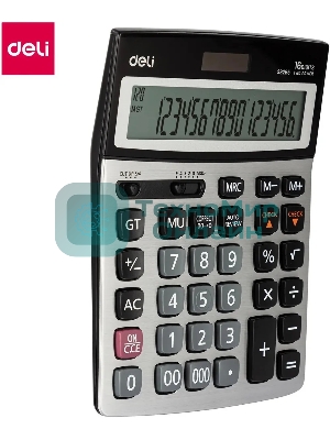 Калькулятор бухгалтерский Deli E39265 серый 16-разр.