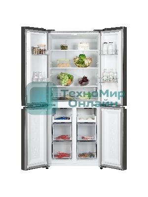 Холодильник Бирюса CD 405 I нержавеющая сталь двухкамерный 289/130л морозилка снизу Side by Side