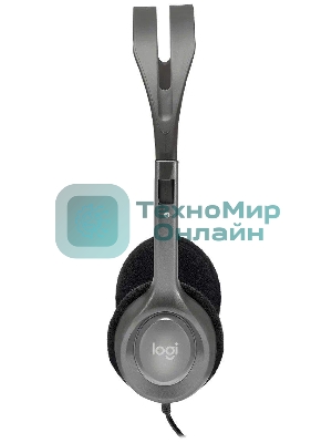 Гарнитура Logitech H110 серебристый, проводная, 3.5 мм