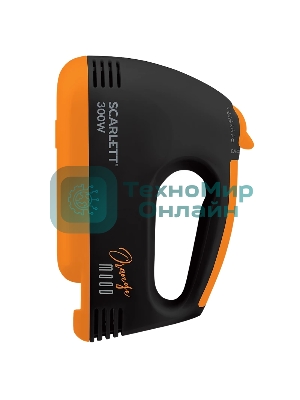 Миксер ручной Scarlett SC-HM40S20 300 Вт, черный/оранжевый