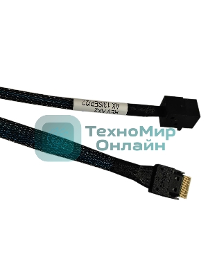 Кабель Amphenol RSL38-2804 Slimline SASx4 (SFF8654) -to- HD MiniSAS x4 (SFF8643) 80cm