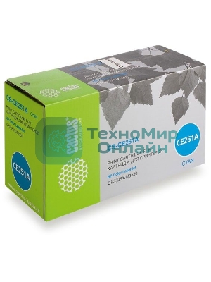 Картридж лазерный Cactus CS-CE251A голубой (7000 стр.) для HP Сolor LaserJet CP3525/CM3530