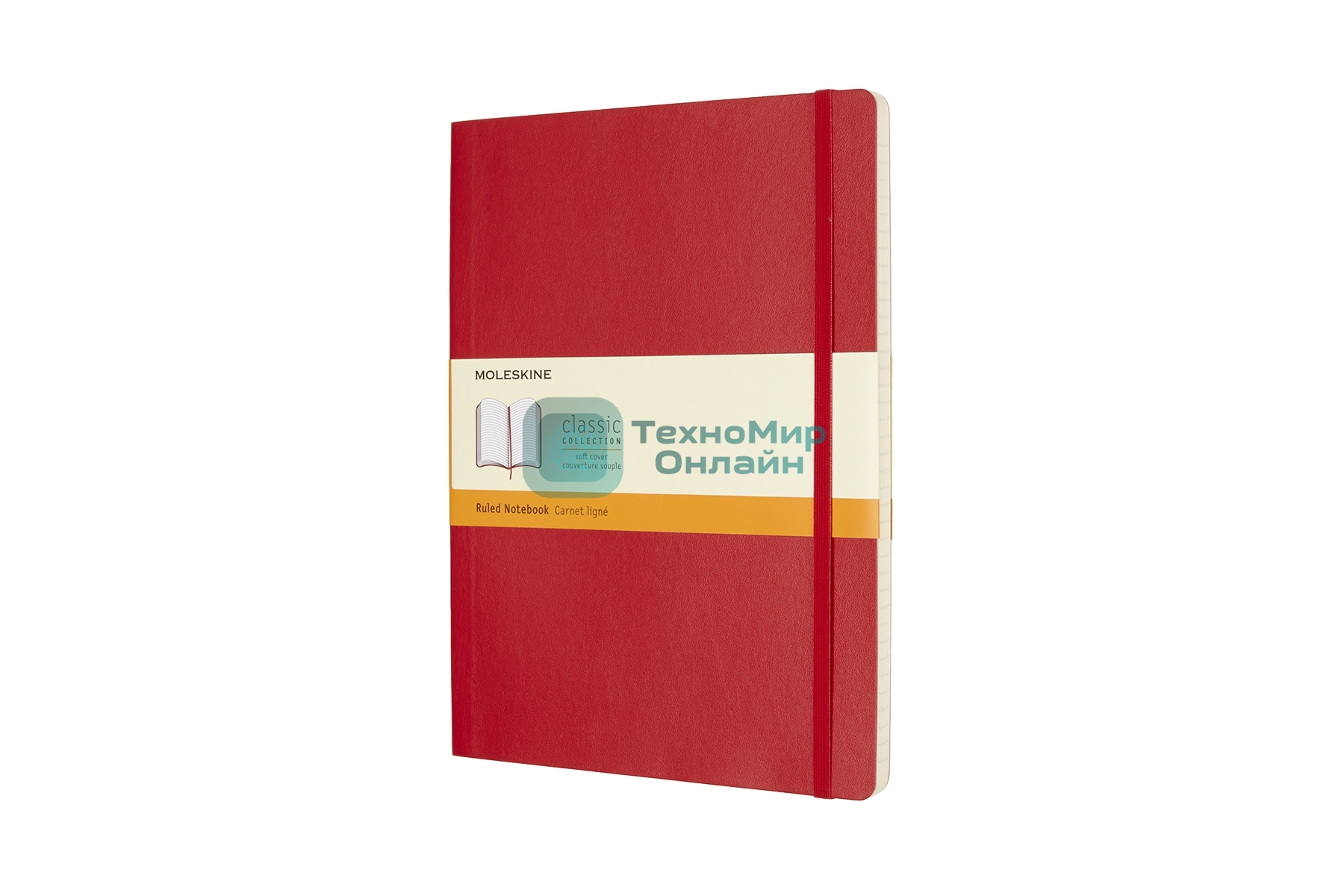 Блокнот Moleskine CLASSIC SOFT QP621F2 XLarge 190х250 мм, 192 страниц, линейка, мягкая обложка, красный
