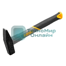 Молоток слесарный Denzel 300 г, кованый, фибергласовая рукоятка c TPR покрытием