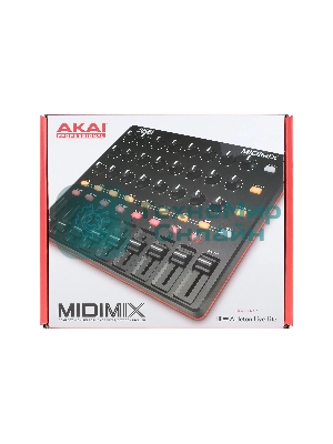 MIDI контроллер AKAI MIDIMIX 24 энкодера, 9 фейдеров, 8 кнопок Mute/Solo, 8 кнопок Rec Arm