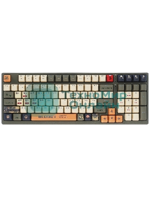 Клавиатура A4Tech Bloody S98 проводная, USB Type-A, белый/зеленый