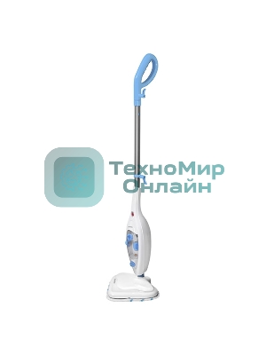 Паровая швабра Blackton Bt SM1114 White-blue, Мощность 1300 Вт, 2 в 1. Вертикальная и компактная, Резервуар для воды 300 мл, Время неприрывной работы до 20 минут, Быстрая и эффективная очистка всех типов полового покрытия: паркет, линолеум, плитка, Уничтожение до 99,9% бактерий и микробов, Поворотная щетка, 12 насадок в комплекте, Вертикальная парковка, Быстрый нагрева 20 секунд