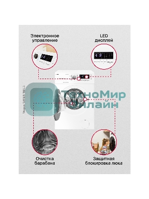 Стиральная машина Hansa WHN8141BSD2 белый загр. фронтальная макс.: 8 кг 1400 об/мин класс: А+++