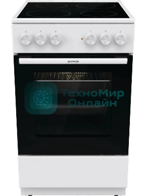 Плита электрическая Gorenje GEC5A41WG белый, конфорок 4 электрических, духовка 62 л, 50 см x 85 см x 59.4 см