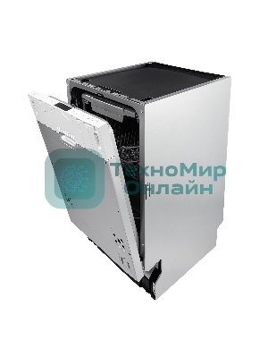 Встраиваемая посудомоечная машина Evelux BD 4502, белый, 44.8 см, 10 компл., 47 дБ, класс A++