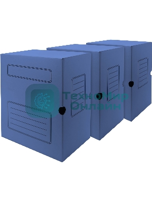 Короб архивный Silwerhof 1914770 микрогофрокартон корешок 150мм, синий (упаковка: 3шт)