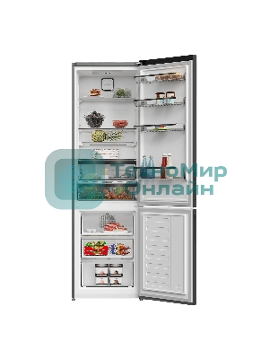 Холодильник Hotpoint HDKP 8201I DX нержавеющая сталь двухкамерный 257/100л морозилка снизу, No Frost