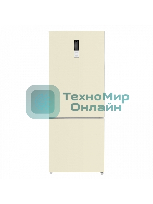 Холодильник Maunfeld MFF1857NFBG бежевый инвертер двухкамерный 336/117л морозилка снизу