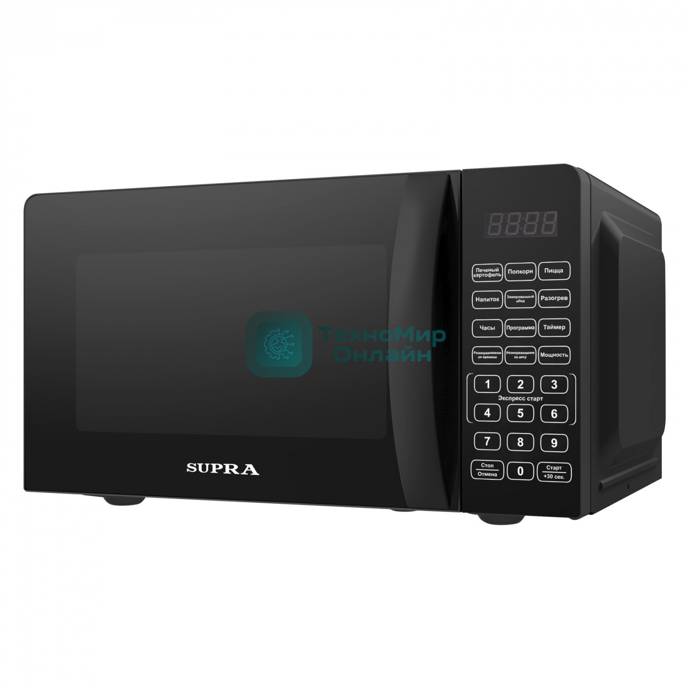 Микроволновая печь SUPRA 20SB25 черный, 20 л, 700 Вт, переключатели - кнопки