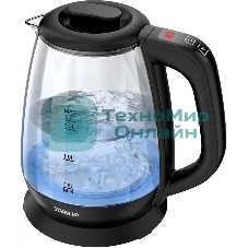 Чайник электрический Starwind SKS3036 1.7л. 2200Вт черный корпус: стекло