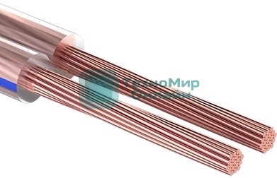 Кабель акустический PROconnect 2х0.50 кв.мм, прозрачный BLUELINE, 100 м