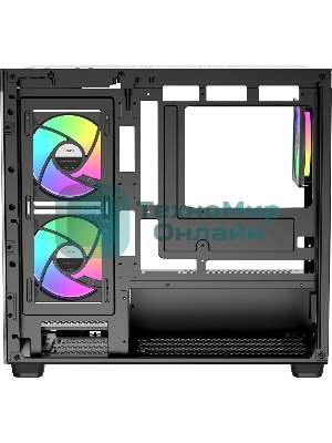 Компьютерный корпус Ocypus Gaммa C52 BK ARGB mATX/win/black/3 ARGB fans/no PSU/Tempered Glass