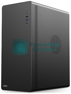 Компьютерный корпус CBR ATX Miditower U500, без БП, 1хUSB 3.0 Type-C, 1хUSB 3.0, 1хUSB 2.0, HD Audio+Mic, черный [PCC-ATX-U500-WPSU
