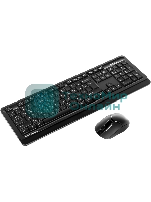 Комплект клавиатура+мышь A4Tech FStyler FG1012 беспроводной, USB, 1200 DPI, черный