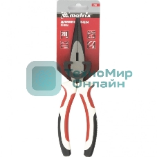 Длинногубцы Matrix Premium 17187, 200 мм, прямые, трехкомпонентные рукоятки