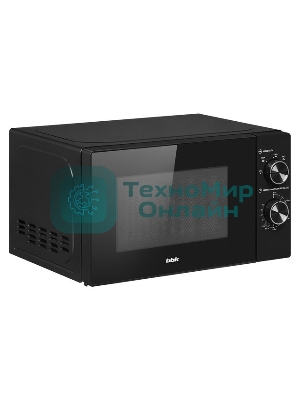 Микроволновая печь BBK 20MWS-762M/B черный, 20 л, 700 Вт, переключатели - поворотный механизм